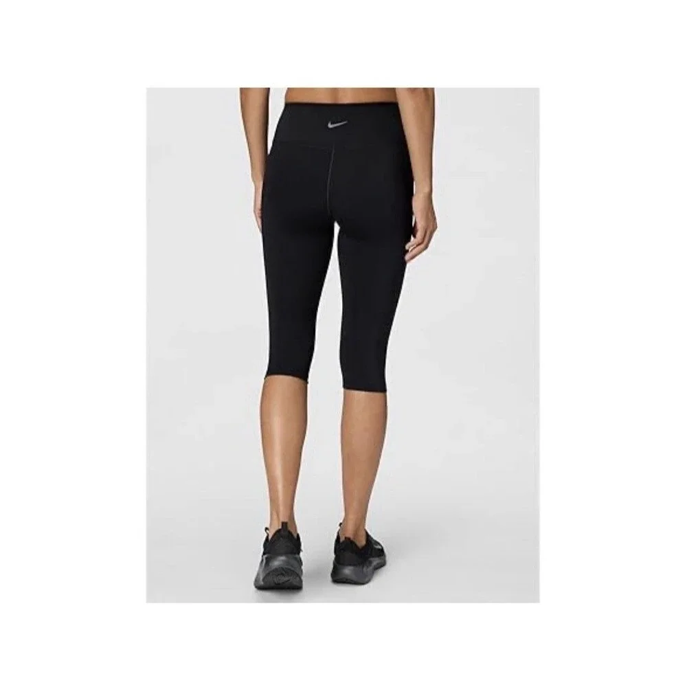 NWT Nike Women (M) One High-Waisted Capri Leggings Med Black